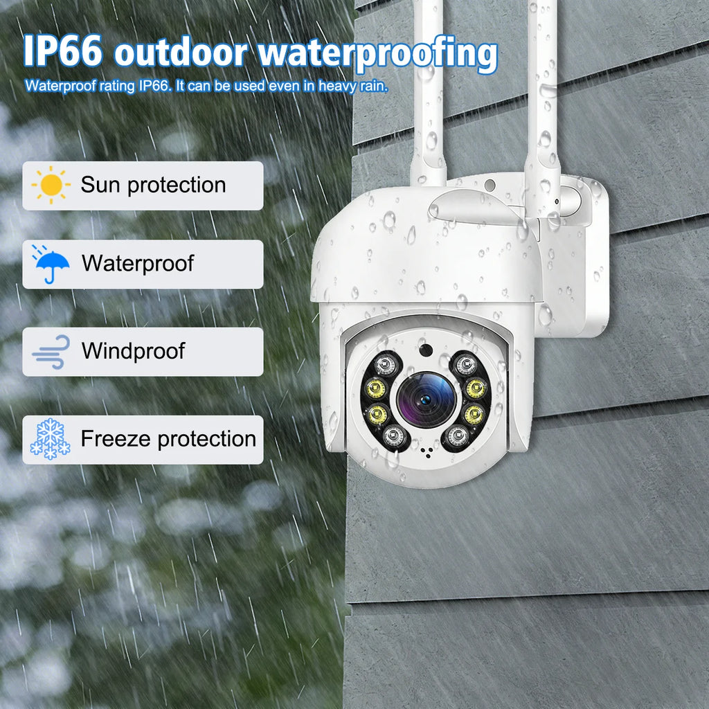 3MP 4K IP Camera 3MP Indoor Home Monitoring System Dual Audio Automatic Tracking Color Night Vision Outdoor Wireless Wifi Camera