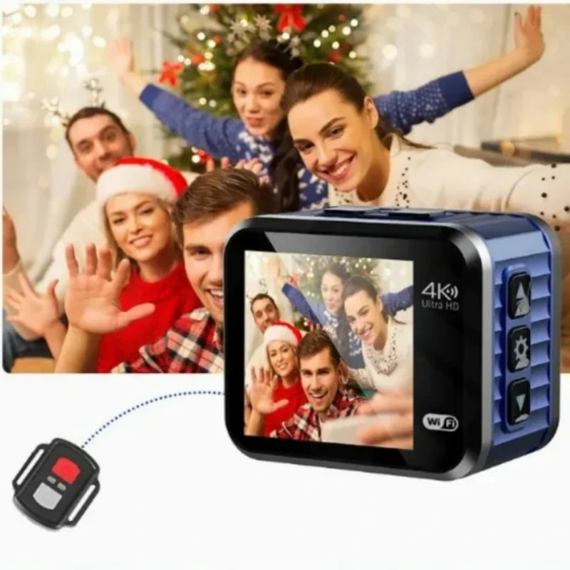 Mini HD Action Camera1.54-inch Screen Ultra-Long Battery Life Portable for Motorcycle Bicycle Off-Road & Outdoor Audio Recording