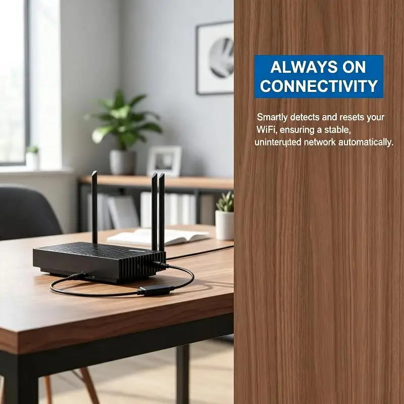 Router Automatic Reboot Cable 24H Auto Reset Multi Voltage Support For Home Office Wifi Routers