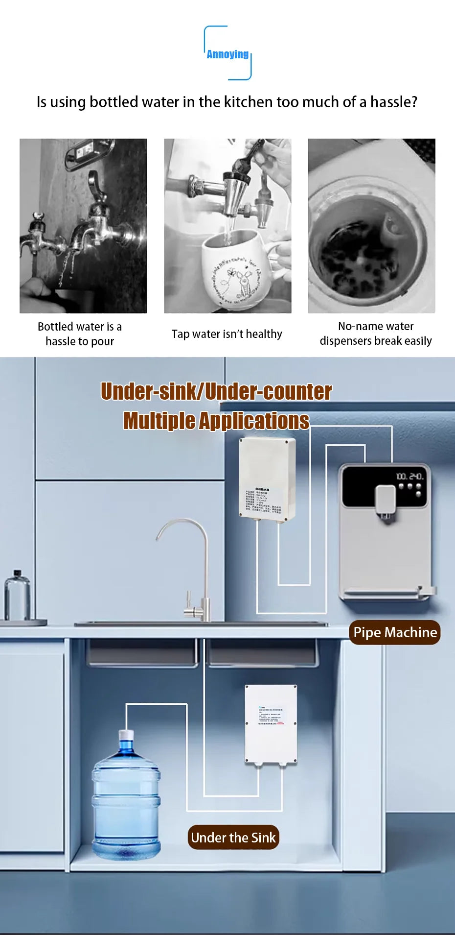 12V Caravan Electric Kitchen Water Pump Faucet Automatic Water Suction Pump 2L/3.5L Min Faucet Automatic Suction Pump For Galley