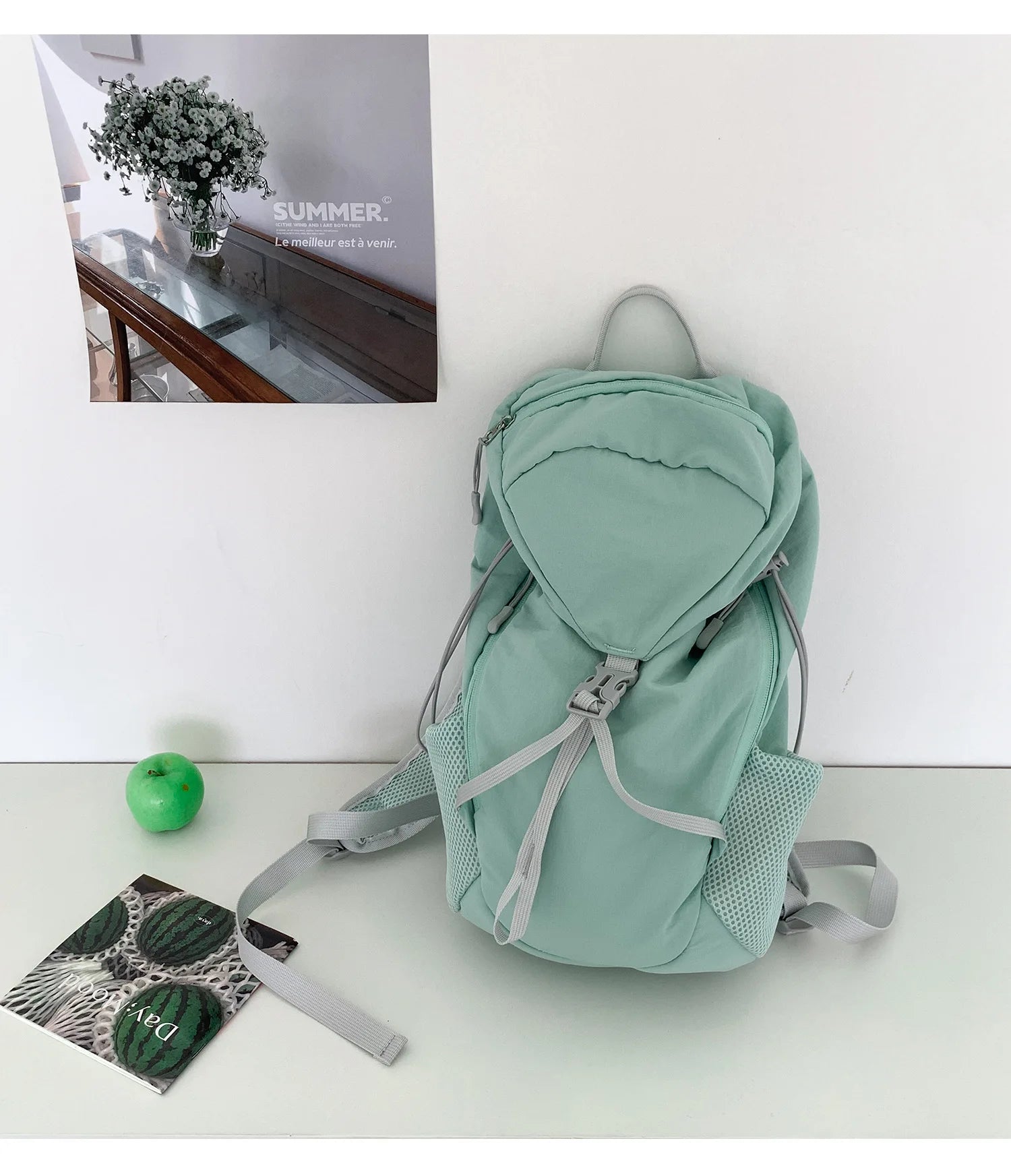 Women Outdoor Sports Backpack With Large Capacity Lightweight Nylon Backpack Suitable Casual Versatile Camping Travel Bag Unisex