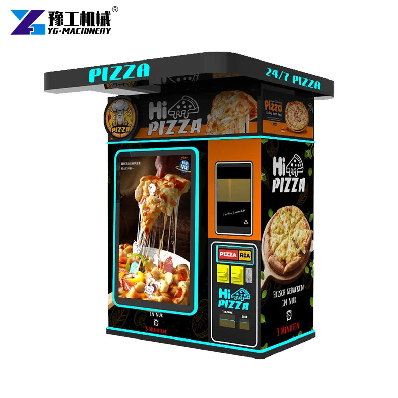 Smart Makes Fresh Pizza Vending Machine Automatic Pizza Touch Screen Pizza See Through Vending Machine