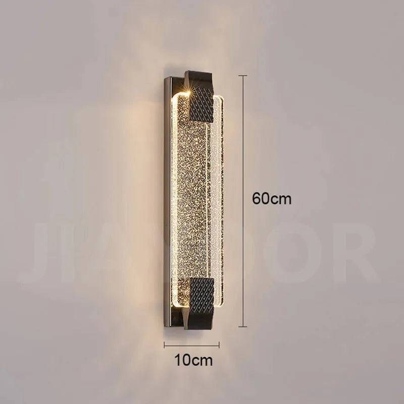 Luxury Wall Lamp Modern Gold Black LED Lamp TV Background Light Bedroom Bedside Living Room Decoration Indoor Light Bedside Lamp