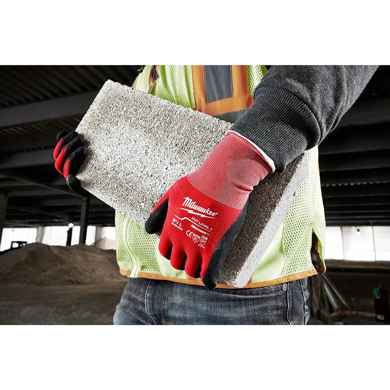 Milwaukee 48-22-8901 Work Gloves Heavy-Duty Grip Safety Gloves for Construction Workers & Tradesmen