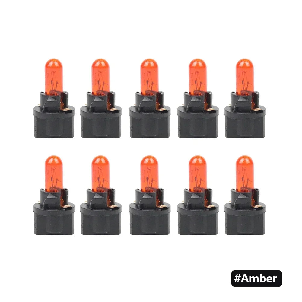 10Pcs T5 SMD LED Car Light Automobiles Light-emitting Diode Instrument Gauge Dashboard Light Bulbs Auto Interior Indicator Lamp