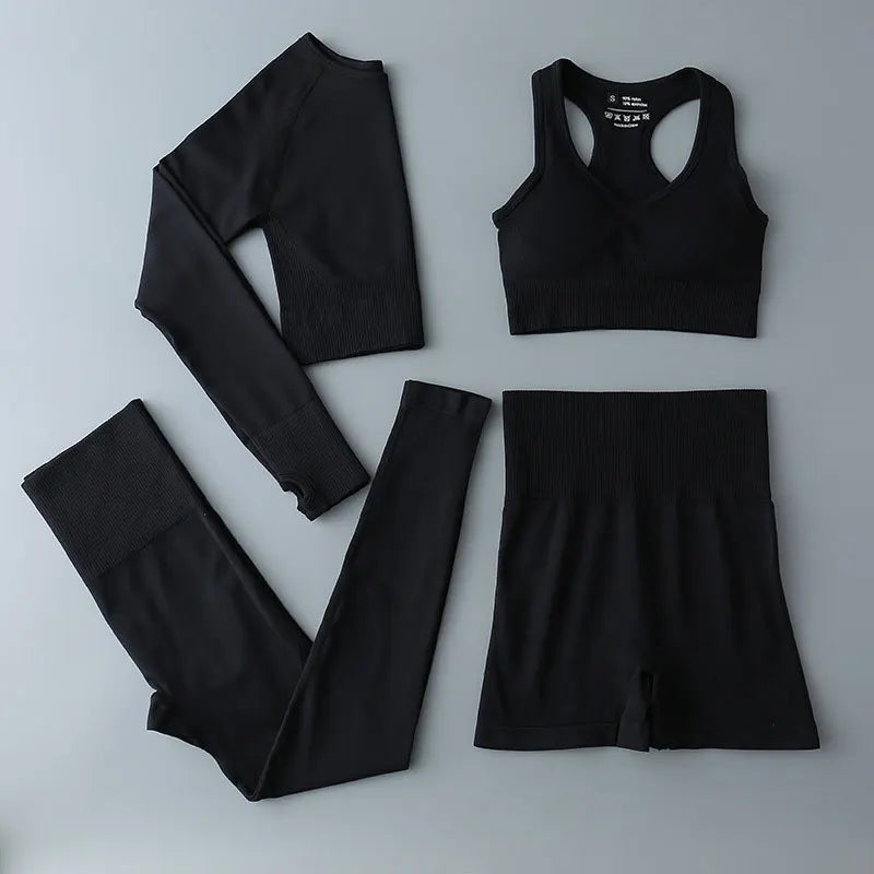 Seamless Legging Fitness Suit Women Sport Outfits Butt-lifting Yoga Pants Running Gym Clothing Comfortable Workout Clothes Solid