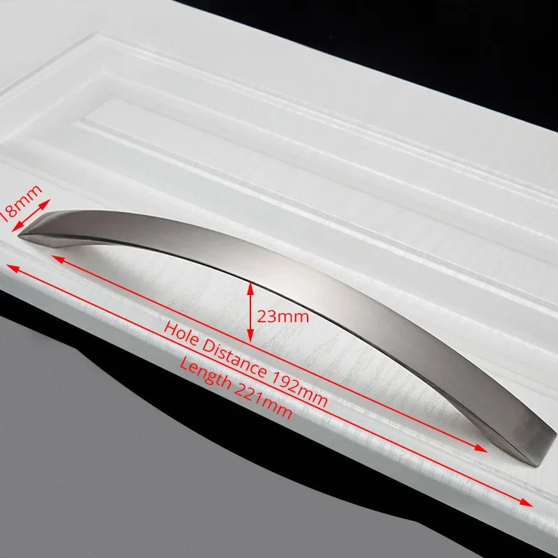 Modern Cabinet Handles Kitchen Door Handles Drawer Knobs Aluminum Alloy Wardrobe Door Handles Brushed Modern Style Hardware