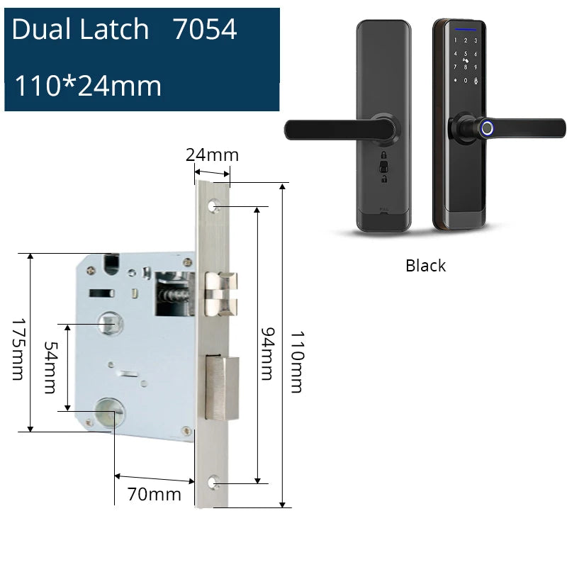 Zemismart Zigbee Fingerprint Door Lock Work with Tuya IC Card Key Password App Unlock with Doorbell Security Mechanical Lock