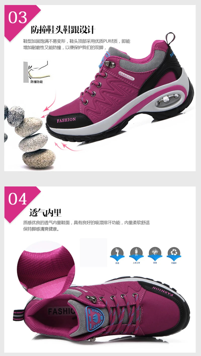 Casual Shoes For Spring And Autumn For Women, Thick Sole Shock-Absorbing Cushion Outdoor Shoes Middle-Aged Mother Travel Shoes