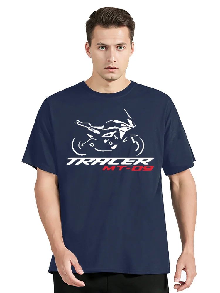 For Japan Motorcycle MT 09 Tracer TShirt MT09 T shirt Oversized T-shirt Unisex Tops Cotton Fitness Tees Streetwear Clothing