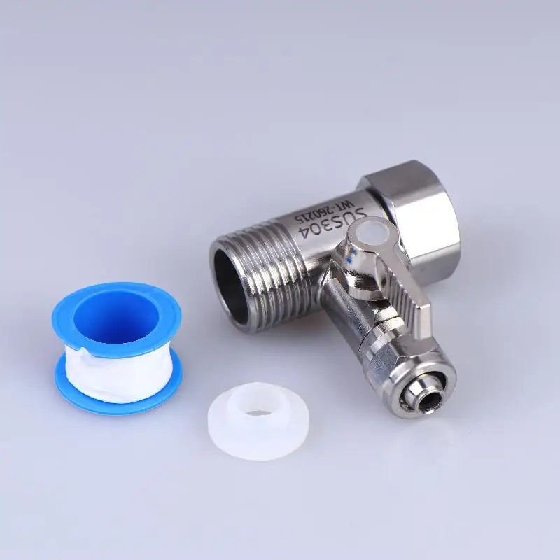 RO Water Feed Adapter with Shut-Off Valve – 1/2 in to 1/4 in or 3/8 in