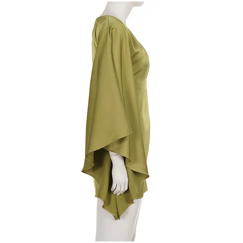 Backless Women Dress Satin Spaghetti Strap Maxi Dresses Back Tail Cowl Drape Front Neck Side Split Hem Elegant Evening Bodycon
