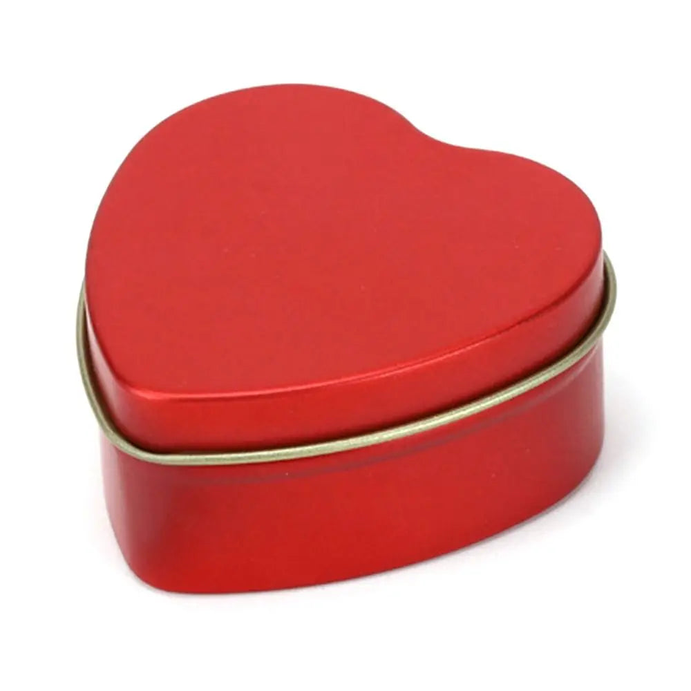 Heart Shape Metal Box Aluminum Tin Jar for Cream Balm Nail Candle Cosmetic Container Refillable Tea Cans Candy Packaging Box 1Pc