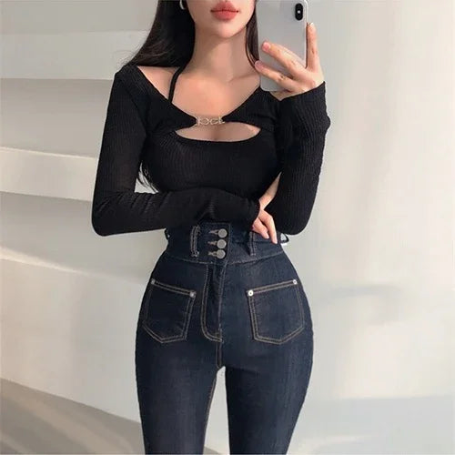 Sexy Outfits Fashion 2 Piece Set for Women Cropped Cardigan Slim Fit Sling Tanks 2023 Ropa Mujer Korean Suit Y2k Clothes