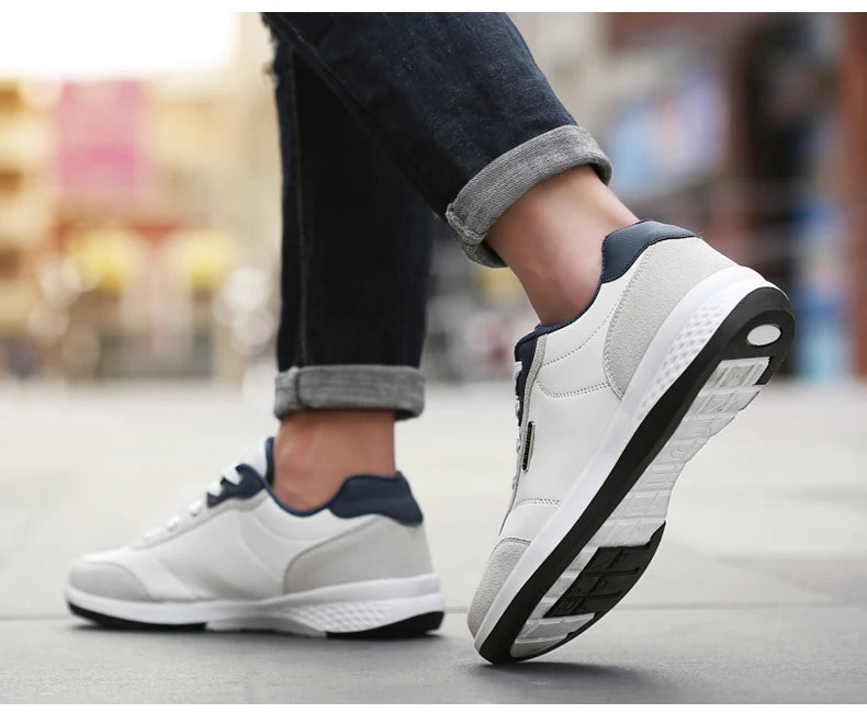 Men Shoes Sneakers PU Leather Trend Casual Shoes Fashion Breathable Leisure Male Sneakers Non-Slip Footwear Men Vulcanized Shoes