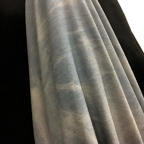 Fashion Tie-dye Black Denim Fabric By The Meter for Hats Clothing Skirts Sewing High-grade Thickend Jeans Needlework Comfortable