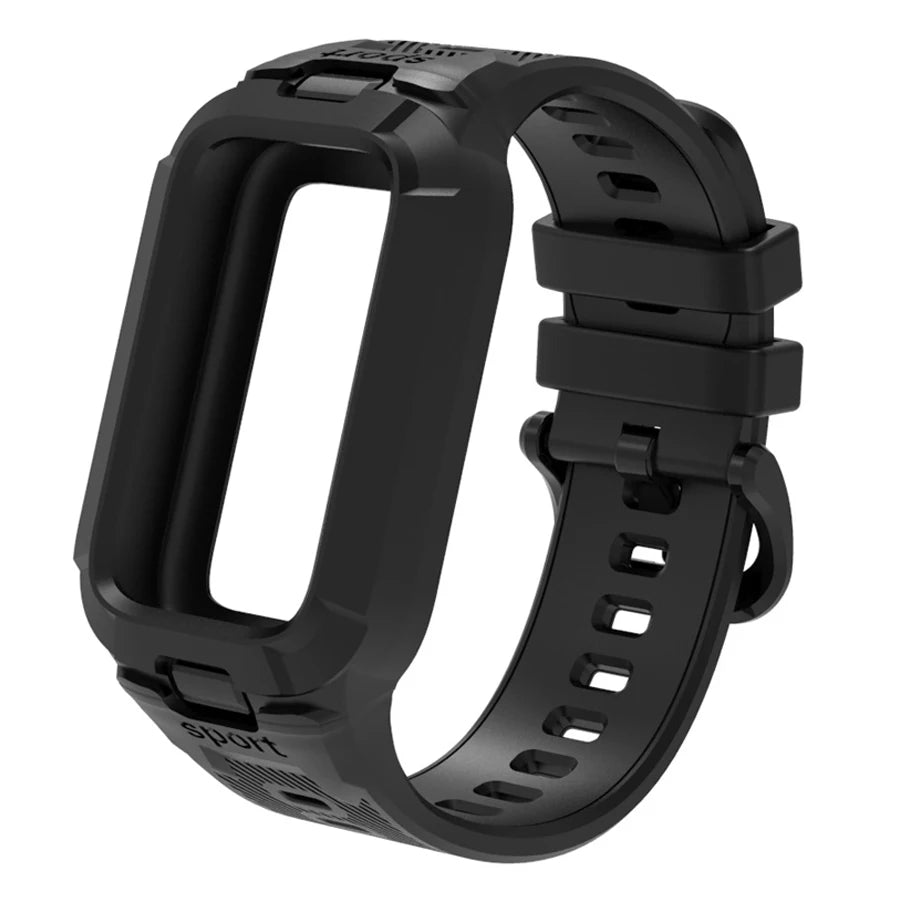 Case+Silicone Strap For Xiaomi Smart Mi Band 9 8 Active Accessories Sports Integrated Bracelet Correa+Cover For Redmi Band 3 2