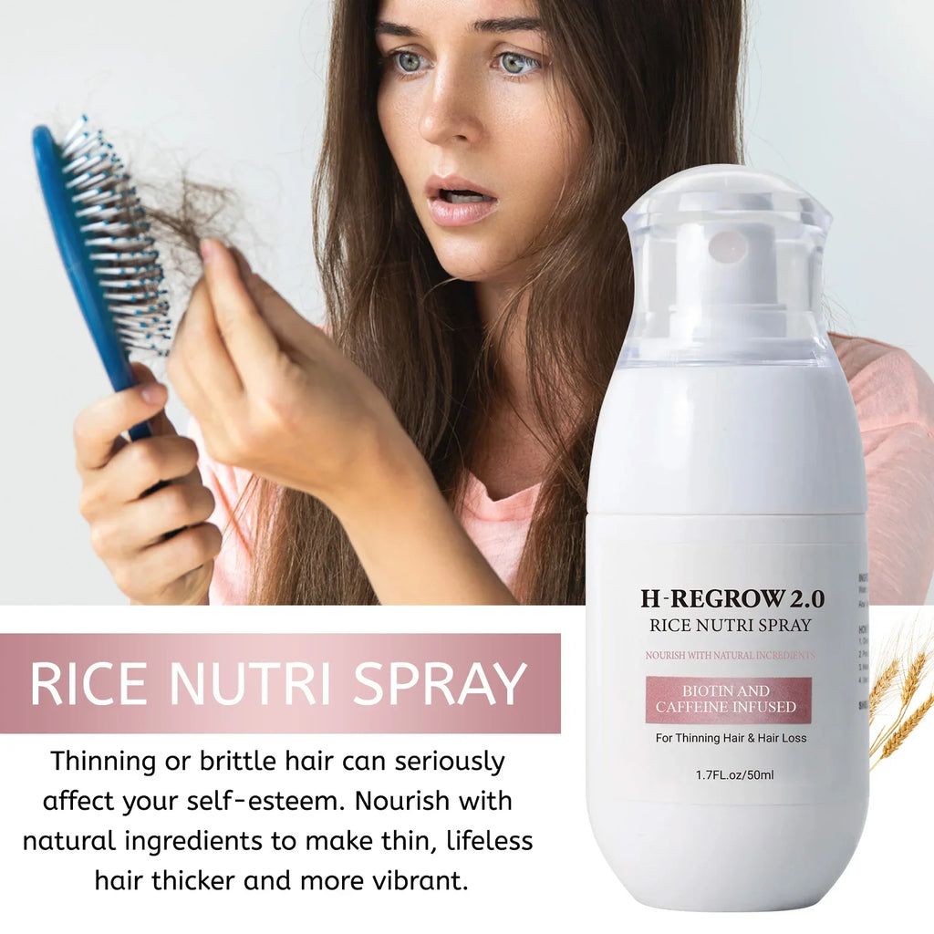 Hair Density Support Spray - Rice Wine Ferment Formula Nourishes Roots, Reduces Breakage & Adds Soft Volume to Limp Hair.
