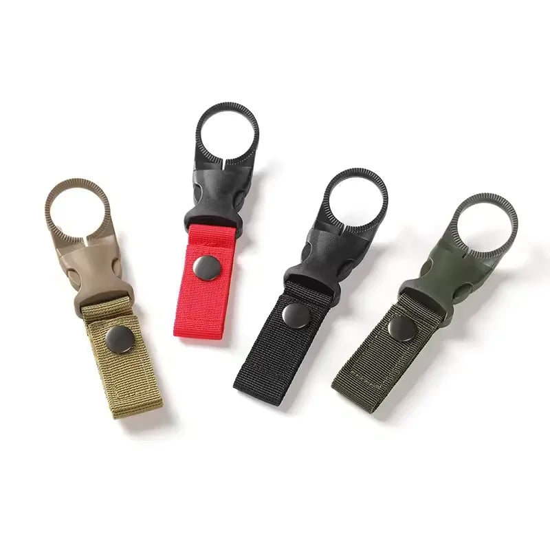 Buckle Hook Water Bottle Holder Clip Climbing Carabiner Belt Backpack Hanger Hooks Water Bottle Nylon Webbing Multifunction Wate