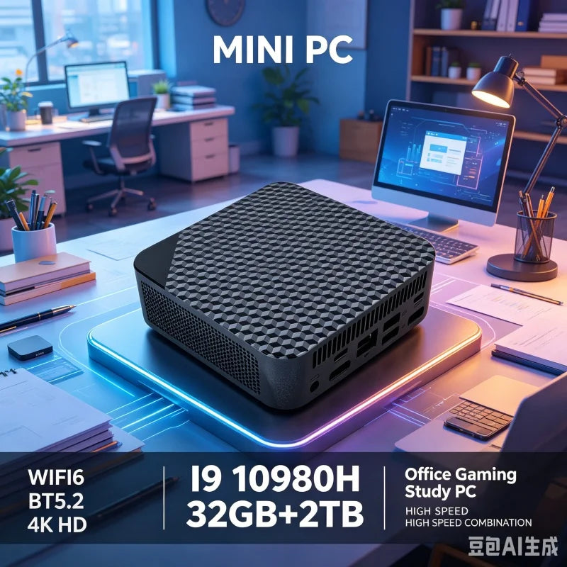 New Mini PC Intel i9-10980HK Strong Performance Mini PC 16GB RAM 2048GB1TB SSD Gaming Computer WiFi6 Desktop PC