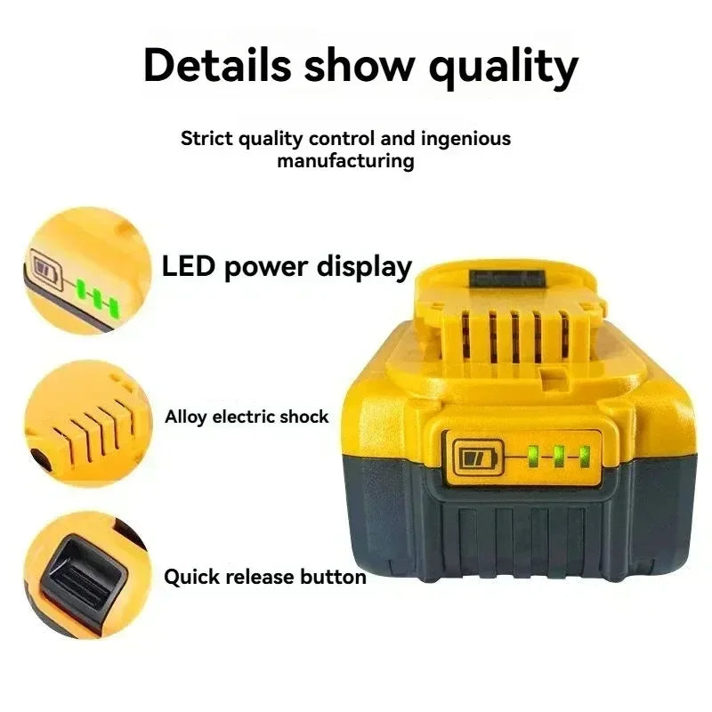 DeWalt Original 20V 60V 6Ah 9Ah MAX Battery Power Tool Replacement for DeWalt DCB184 DCB182 DCB205 DCB200 18Volt 20v Battery