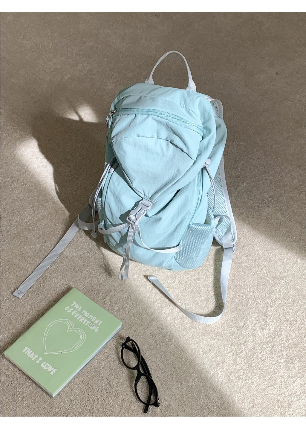 Women Outdoor Sports Backpack With Large Capacity Lightweight Nylon Backpack Suitable Casual Versatile Camping Travel Bag Unisex