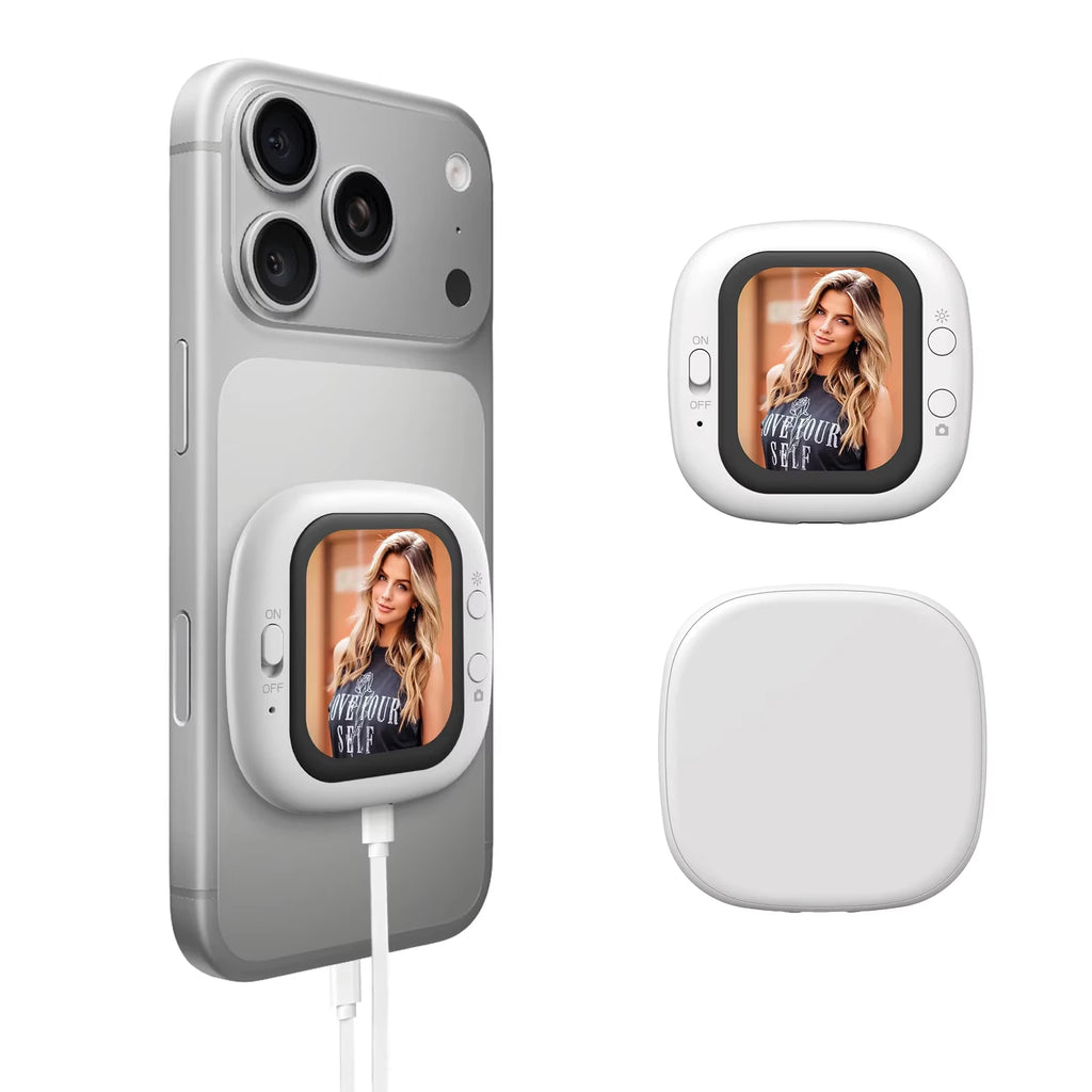 Magnetic Wireless Phone Camera, Mini Selfie Video Cam for Vlog & Mobile Rear Camera