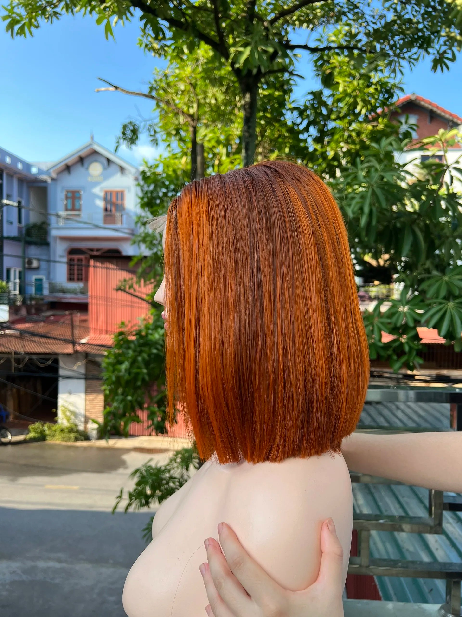 Piano Color Lace Front Clip-in Short Wig Vietnamese Virgin Hair Double Drawn Bone Straight 8Inch Highlight Human Hair Bob Wig
