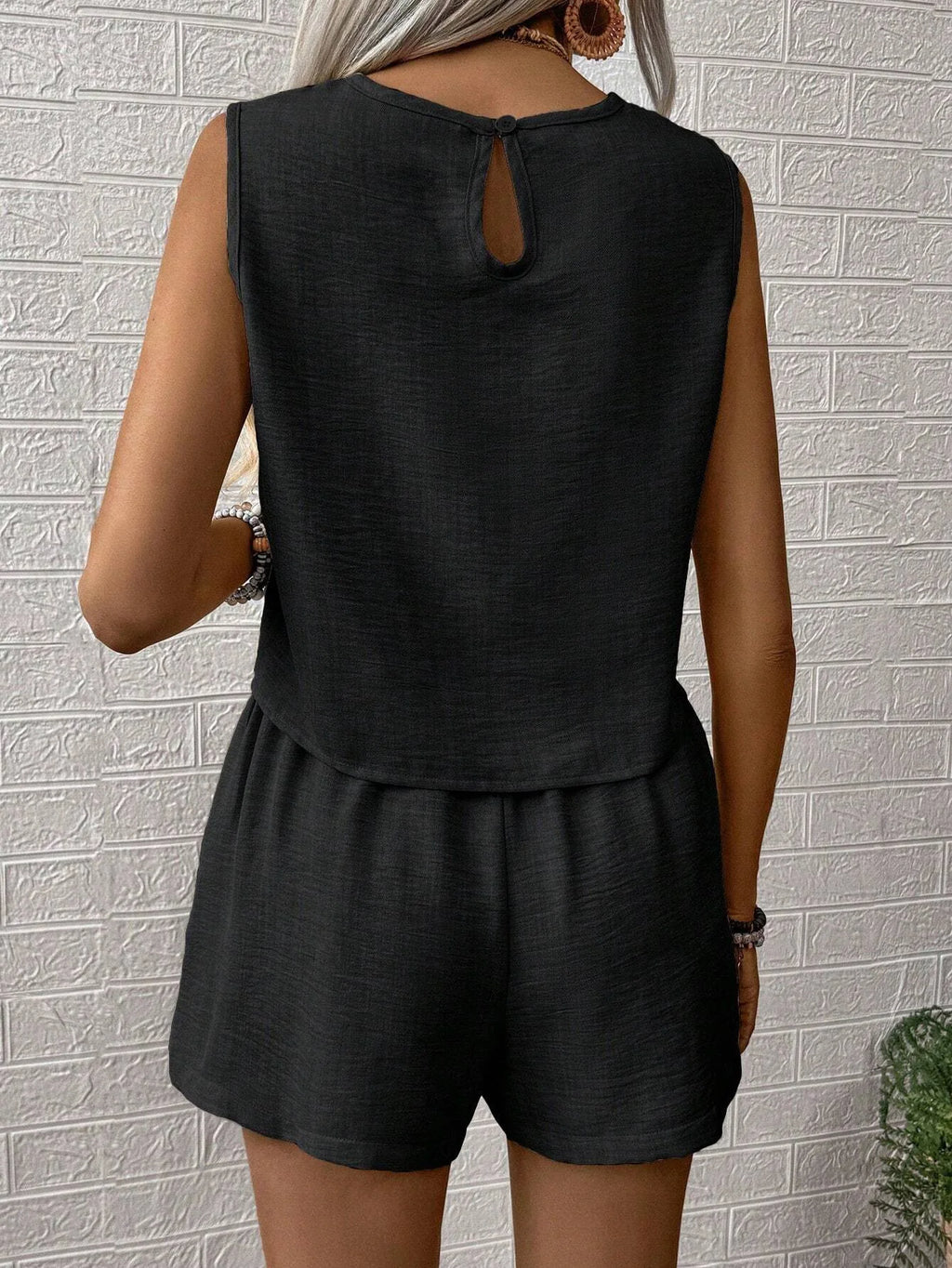 Summer Shorts Sets Women 2025 Fashion Sleeveless Loose Tank Tops And Short Pants Two Piece Sets Women Outfit Casual Femme Suit