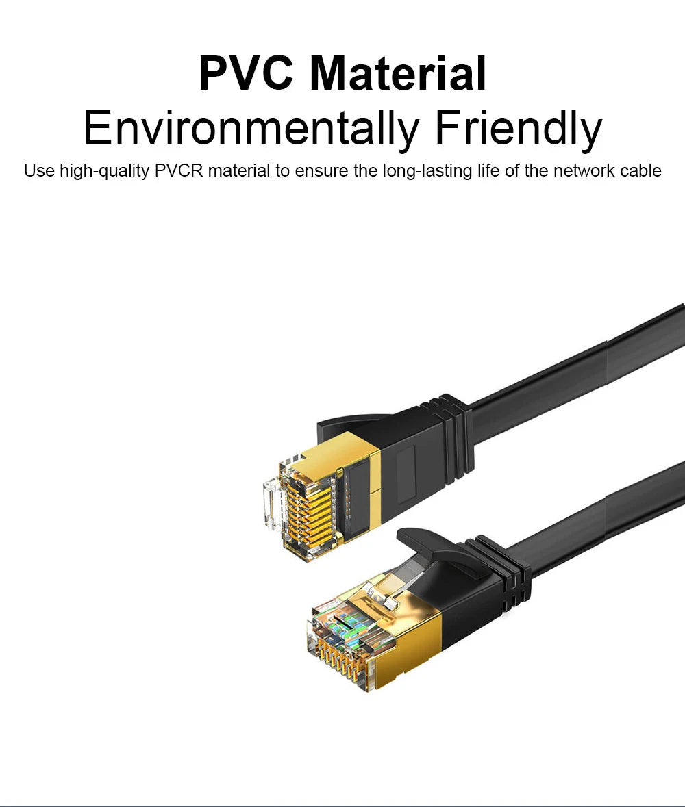 40Gbps Cat8 Ethernet Cable RJ 45 10 15 20 Meter Cat 8 2000MHz High Speed Internet Flat Network Cable 0.5m 5m 3m 2m 1m 10m RJ45