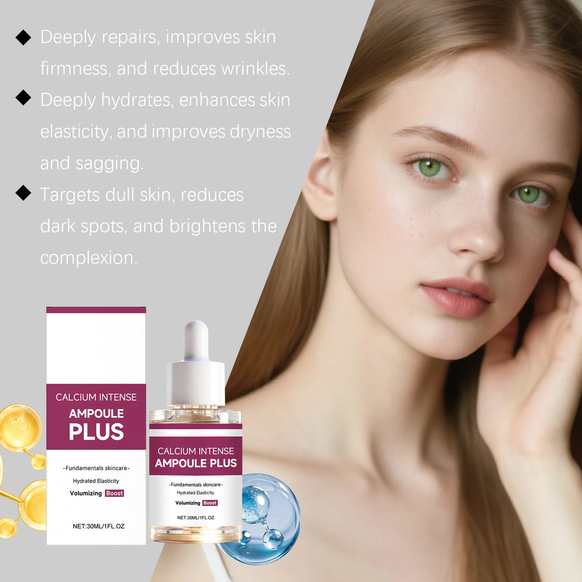 PAULINE PESERY Moisturizing Facial Essence, Gentle Cleansing, Nourishing & Hydrating Serum, Refreshing Non-Sticky Smooth Texture for Daily Face Skincare