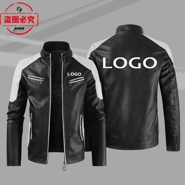 Gold Wing 1800 motorcycle LOGO washed pu leather jacket men's windproof autumn and winter spring and autumn leather jacket