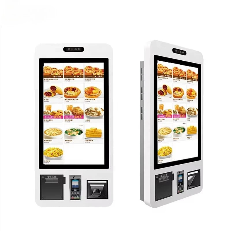POS System Self-Service Payment Kiosk Wall Mount Hanging Food Ordering Kiosk Floor Stand Kiosk Advertising Equipment For