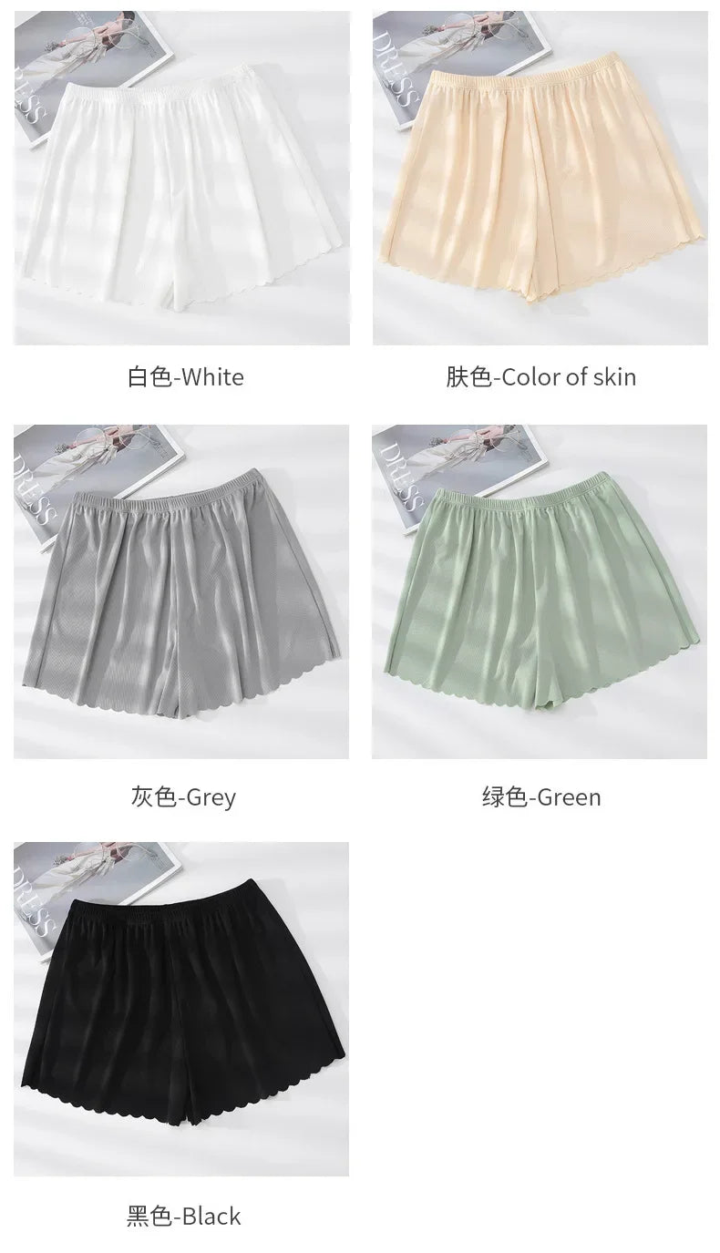Home Casual Women's Shorts Summer Thin Safety Pants Women's Anti-slip Safety Pants Ice Silk Leggings Wearing Loose Shorts Women