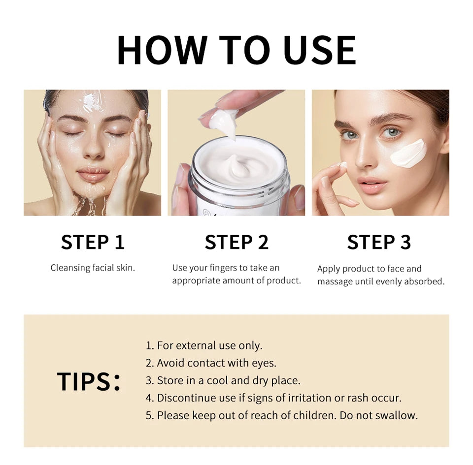 Long-lasting Hydration Facial Cream Deeply Nourishing Smoothing Face Skin Care Cream Reduce Fine Lines Makeup Products