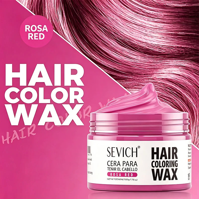 Valentine's Day DIY Hair Dyed Mud Halloween One-Time Hair Coloring Wax Hair Colour Cream for Eyebrow Beards Coloring Styling