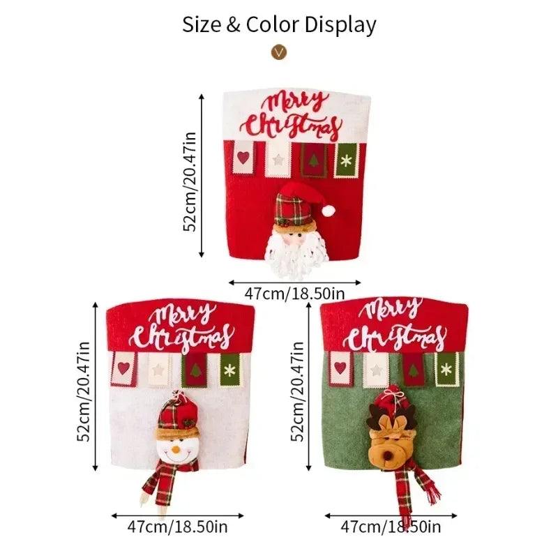 Christmas Chair Decoration Set Home Christmas Decoration Cartoon Chair Set Christmas Decoration Supplies christmas chair cover