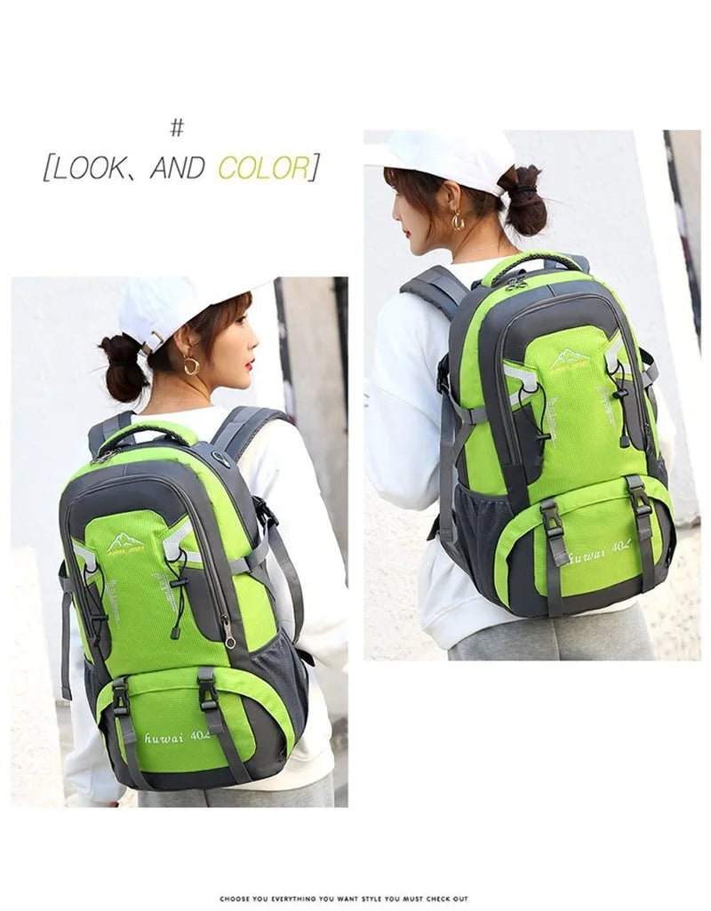 Large Capacity Travel Backpack 40l 60l Waterproof Back Pack Laptop Bag For Men Women Outdoor Travel Hiking Sports Business Trip