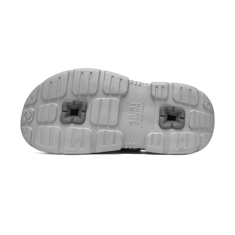 Summer New Style Men's Simple Hollow-Out Dual-Wear Beach Flip-Flops, Sizes 38-45, Thick-Soled Drainage Eva Sandals