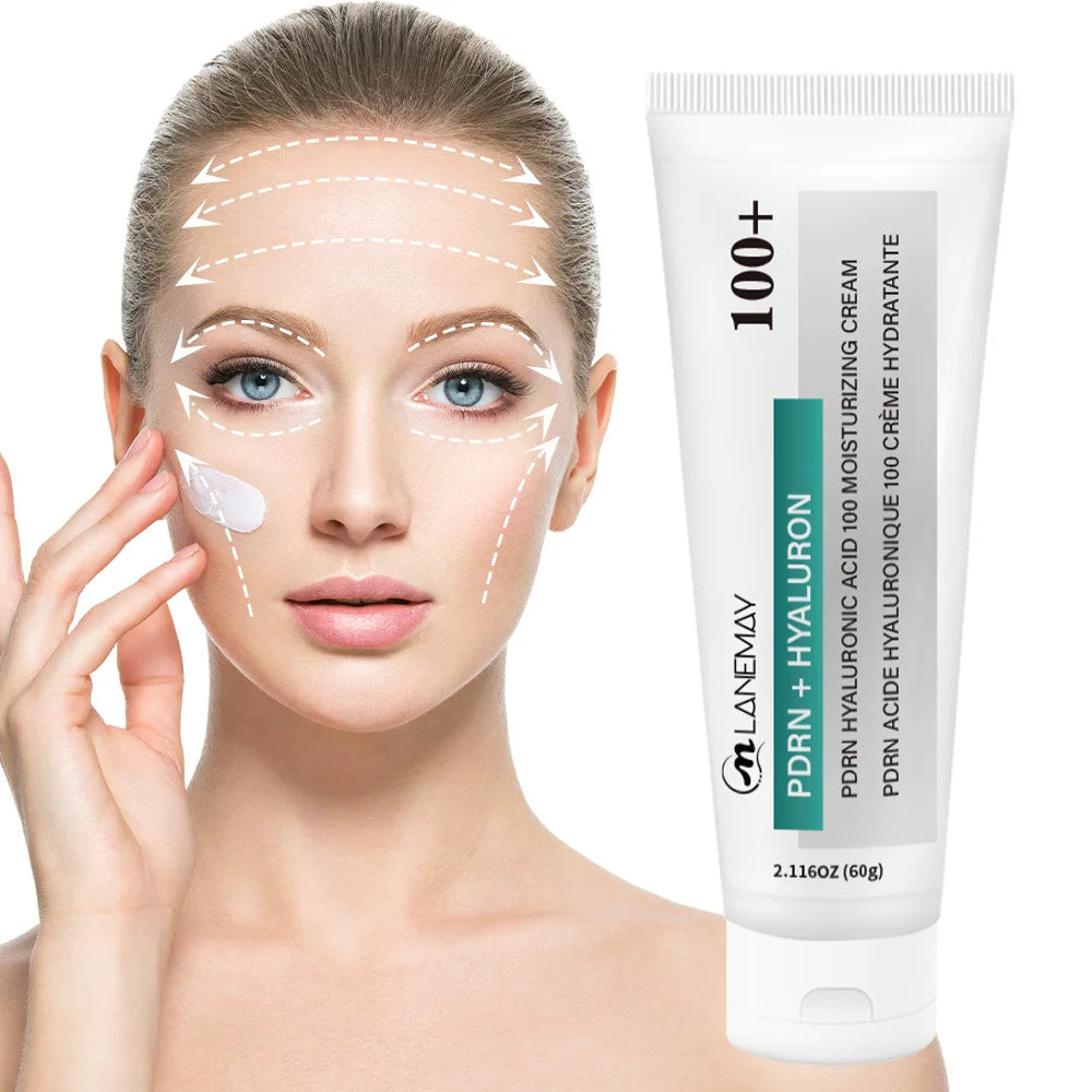 PDRN + Hyaluronic AcidMoisturizing Cream – Glow-Boosting Hydration Formula with Hydrolyzed Collagen for Deep Moisture Plumping.