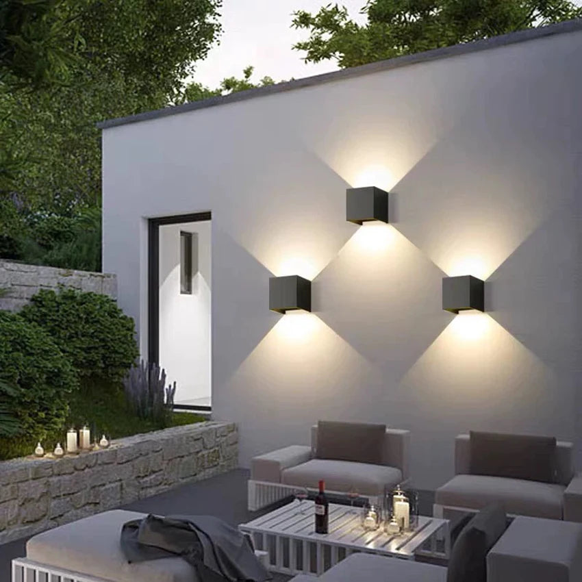LED 6W/12W Outdoor Waterproof IP65 Wall Light Porch Garden Wall Lamp & Indoor Bedroom Living Room Decoration Lighting Lamp