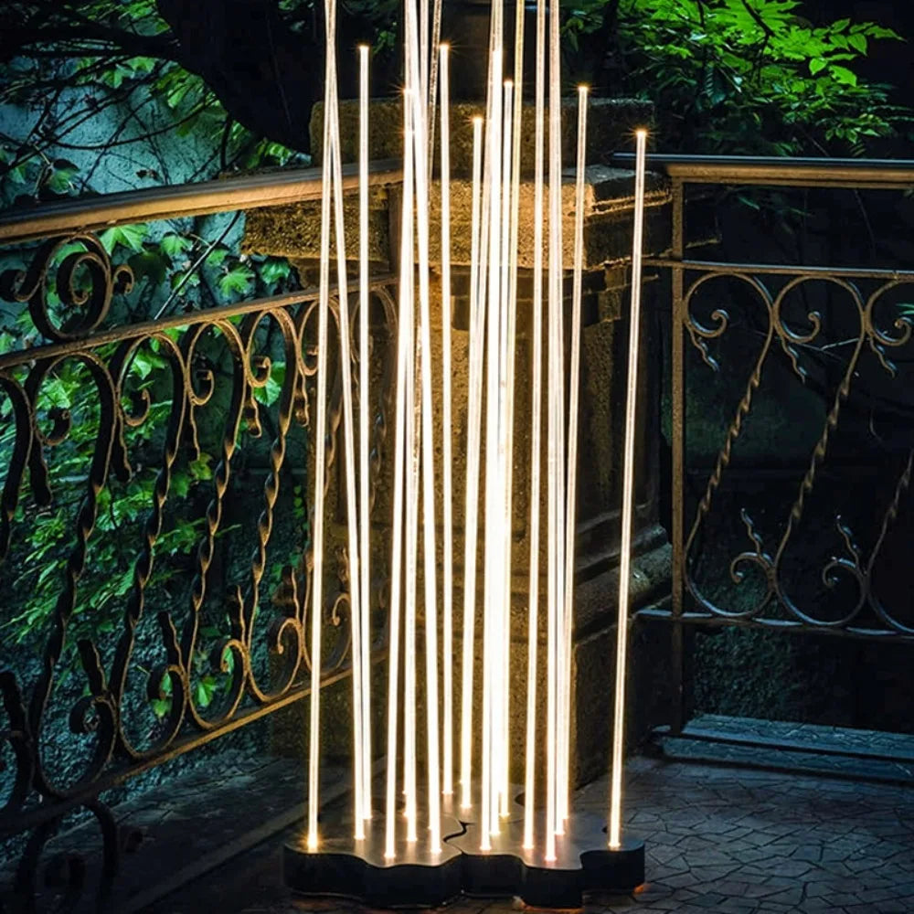 Modern simple stainless steel acrylic outdoor lawn lamp, high-grade durable lamp body, garden landscape waterproof reed lamp