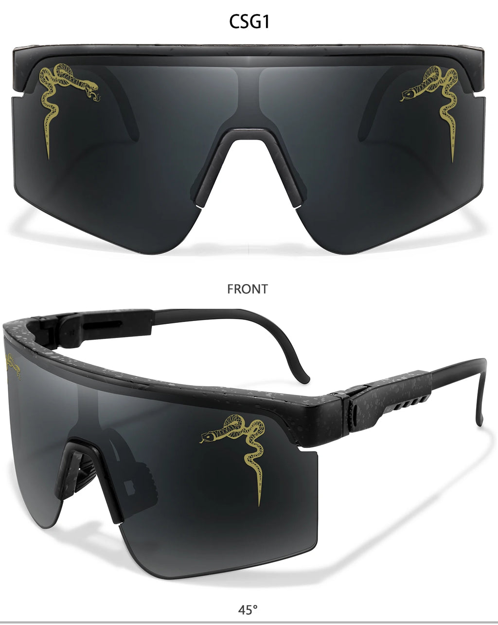 Men's Fashion Large Frame Cycling Sunglasses Fashionable Goggles with Random Dot Decoration for Outdoor Sports Hiking Fishing