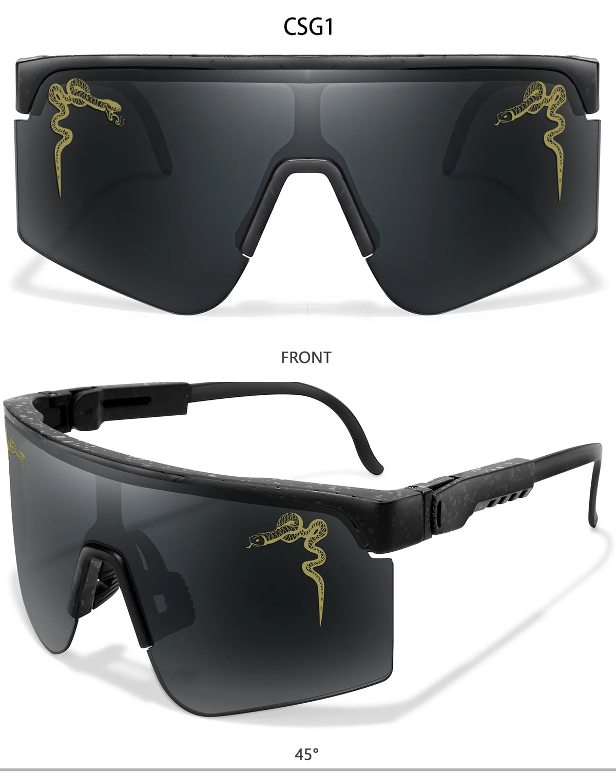 Men's Fashion Large Frame Cycling Sunglasses Fashionable Goggles with Random Dot Decoration for Outdoor Sports Hiking Fishing