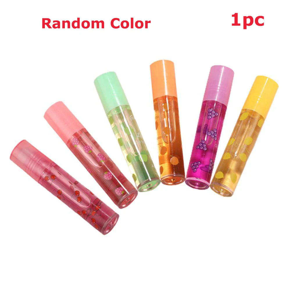 Strawberry Fruit Flavored Roll On Lip Oil, Transparent Plumping Lip Gloss for Teens Girls,Roll-On Hydrating Norishing Lip Gloss