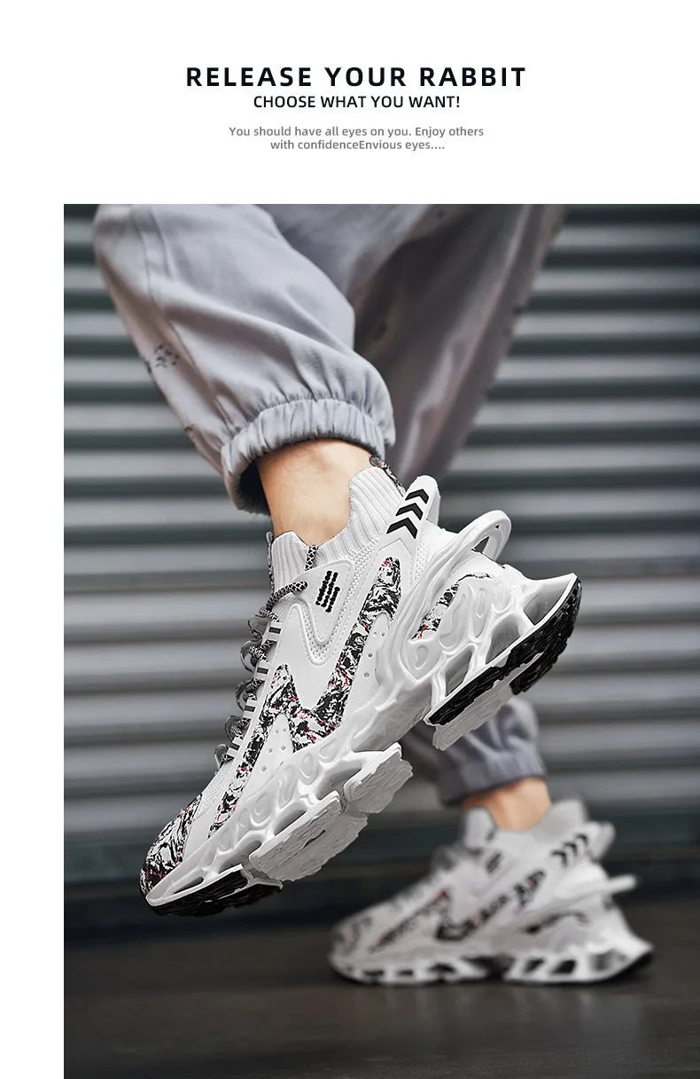 Men's Casual Sneakers Breathable Luxury Trainer Race Shoes Fashion Loafers Running Shoes for Male Comfortable Tenis
