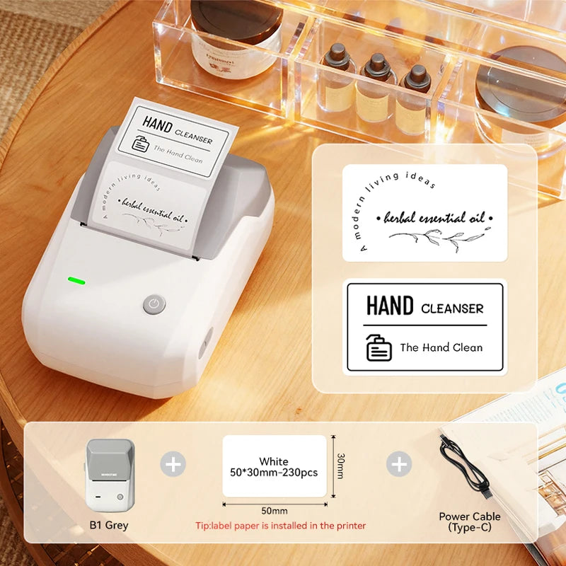Niimbot B1/B1 PRO Thermal Label Printer Bluetooth Pocket Label Maker Barcode QR Code Self-adhesive Sticker Labeling Machine