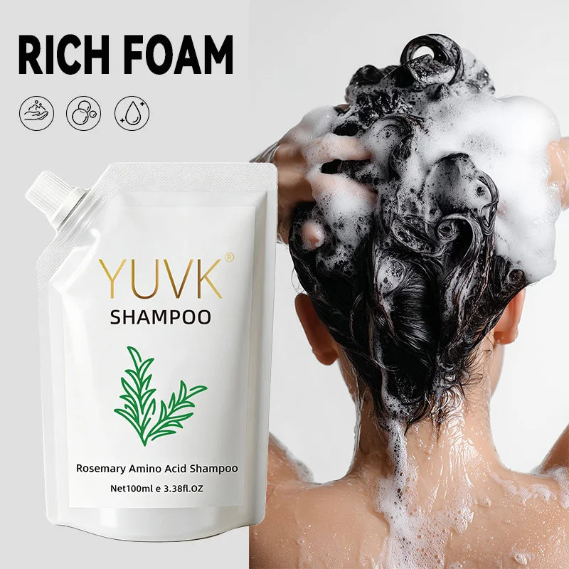 YUVK Rosemary Biotin Amino Acid Shampoo, Suitable for Thinning Hair and Promoting Scalp Health-100ml
