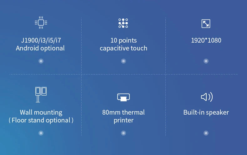 Wall Mount Or Floor Stand Android Os Self Ordering Kiosk Software Touchscreen Interactive Self-service Kiosk