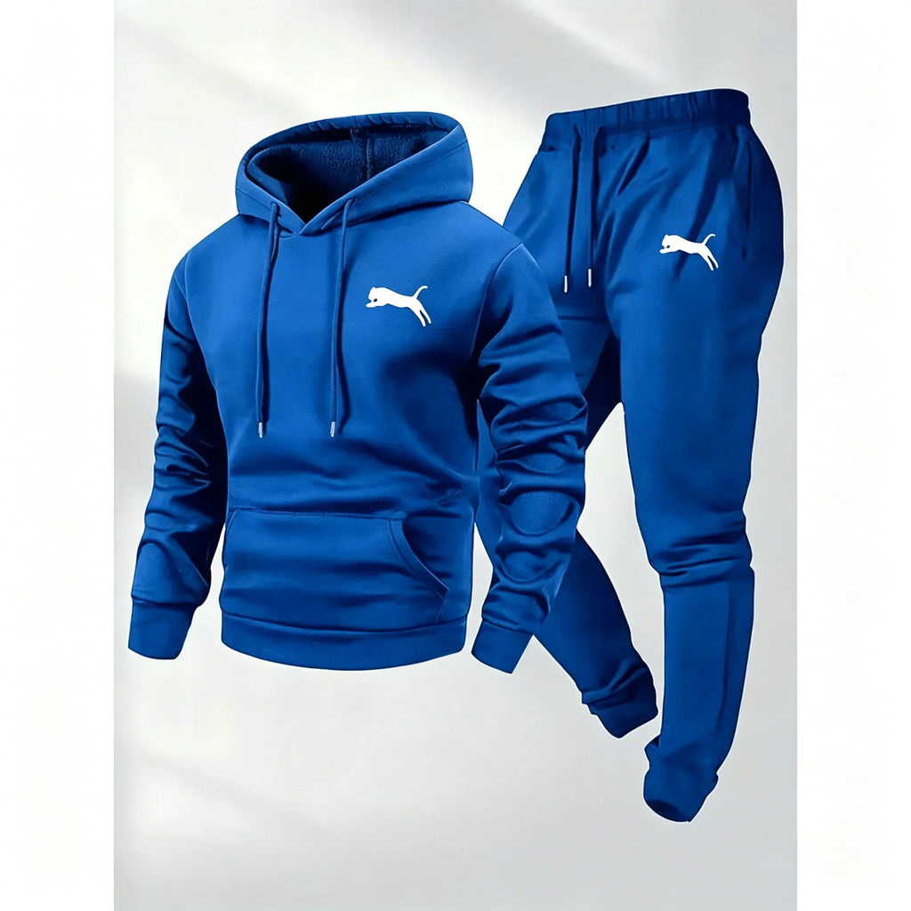 Men's Hoodie and Pants Set Casual Tracksuit Sportswear Jogging Clothing 2 Piece Set Warm Clothing